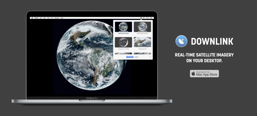 地球のリアルタイム衛星写真をデスクトップに表示する Downlink ごろんライフ